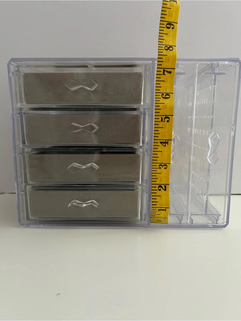 Clear Plastic Drawer Organizer with Brown Drawers - Home Storage & Organization
